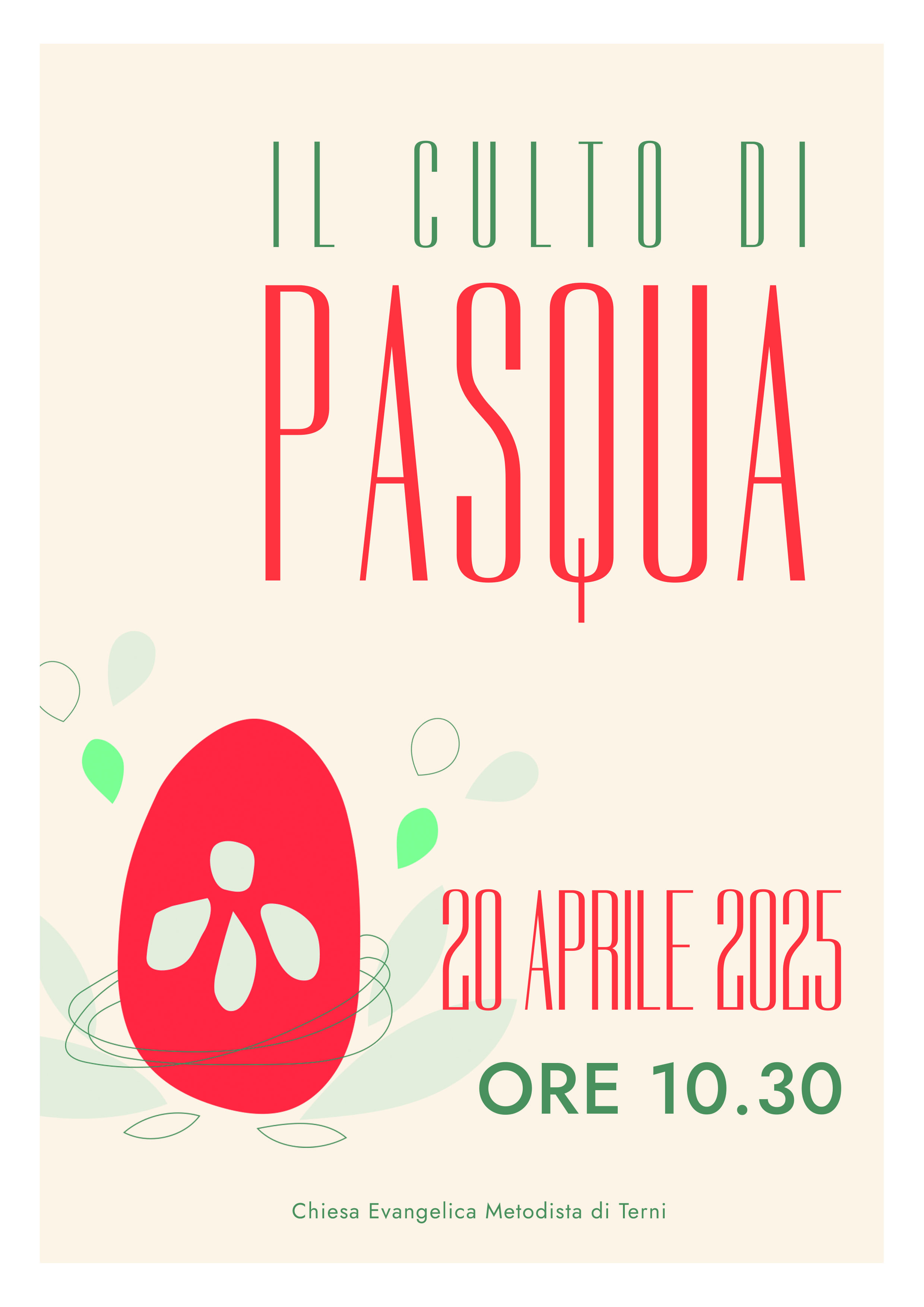 Poster Culto di Pasqua